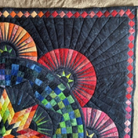 Patchwork sprei wandkleed