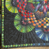 Patchwork sprei wandkleed