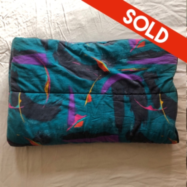 Blue 80s sleeping bag