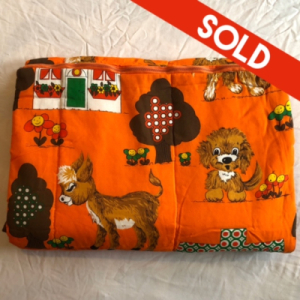 Orange child sleeping bag