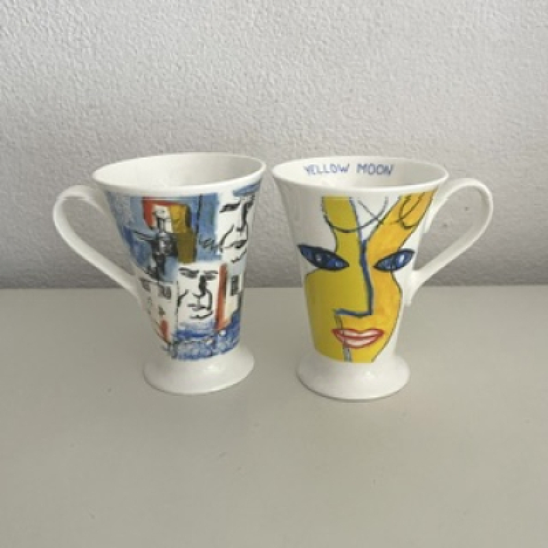 2x Art Jaap Keldermans mokken