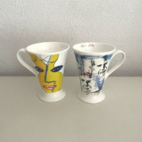 2x Art Jaap Keldermans mokken