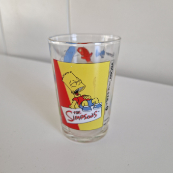 The Simpsons glass