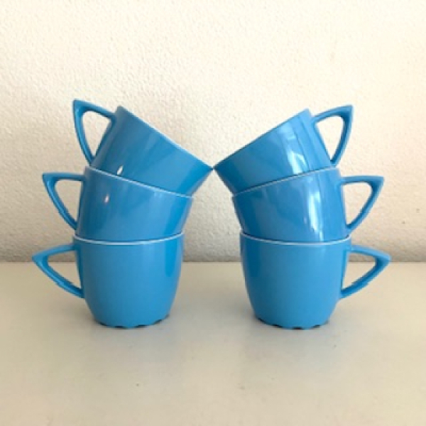 6x Blue Mepal cups