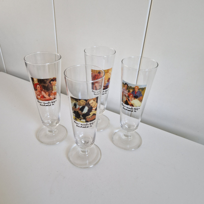 4x Heineken beer glasses 4x Heineken beer glasses