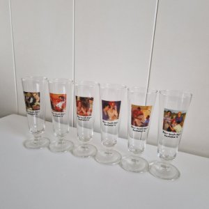 6 x Heineken beer glasses