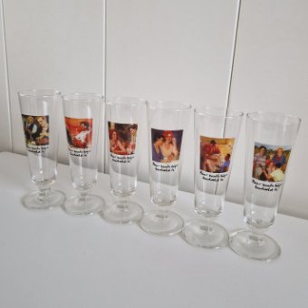 6 x Heineken bier glazen