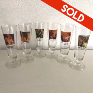 6x Heineken beer glasses