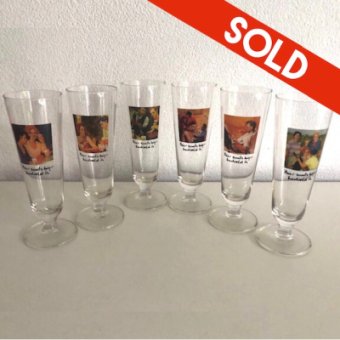 6x Heineken beer glasses