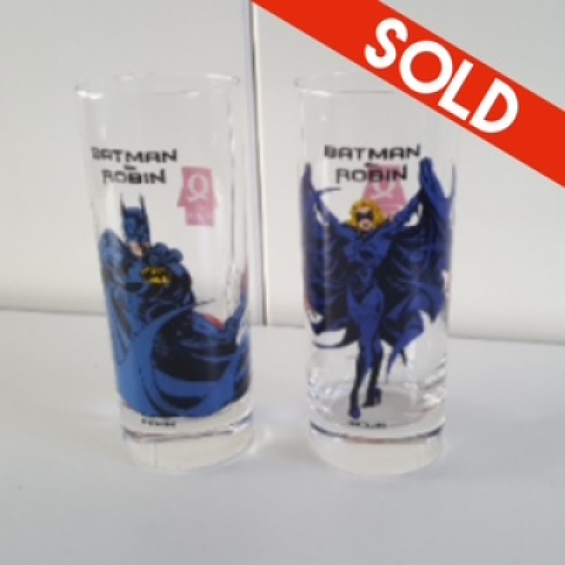 2 Batman and Robin glasses