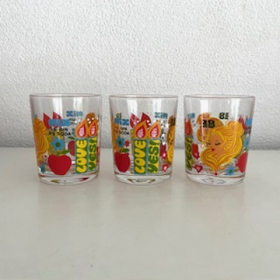 3x Gin and soda glasses 3x Gin and soda glasses