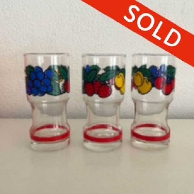 3x Longdrink fruit glazen