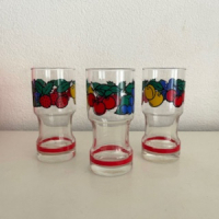 3x Longdrink fruit glasses