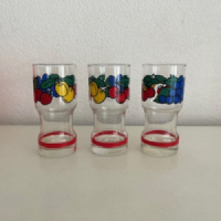 3x Longdrink fruit glasses