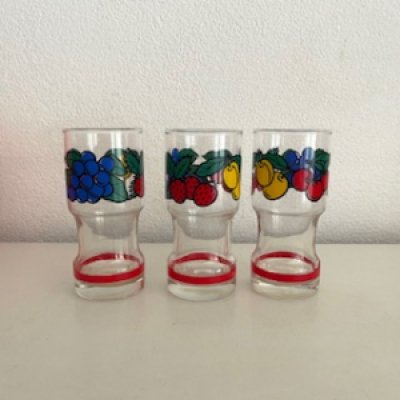 3x Longdrink fruit glazen 3x Longdrink fruit glazen