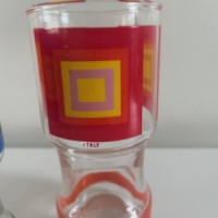 3x Longdrink glasses squares