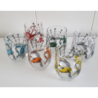 6x Schotse whiskey glaasjes