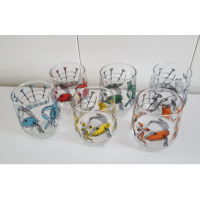 6x Schotse whiskey glaasjes