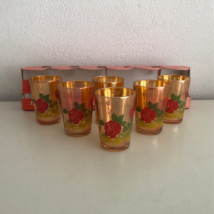 Golden roses glasses