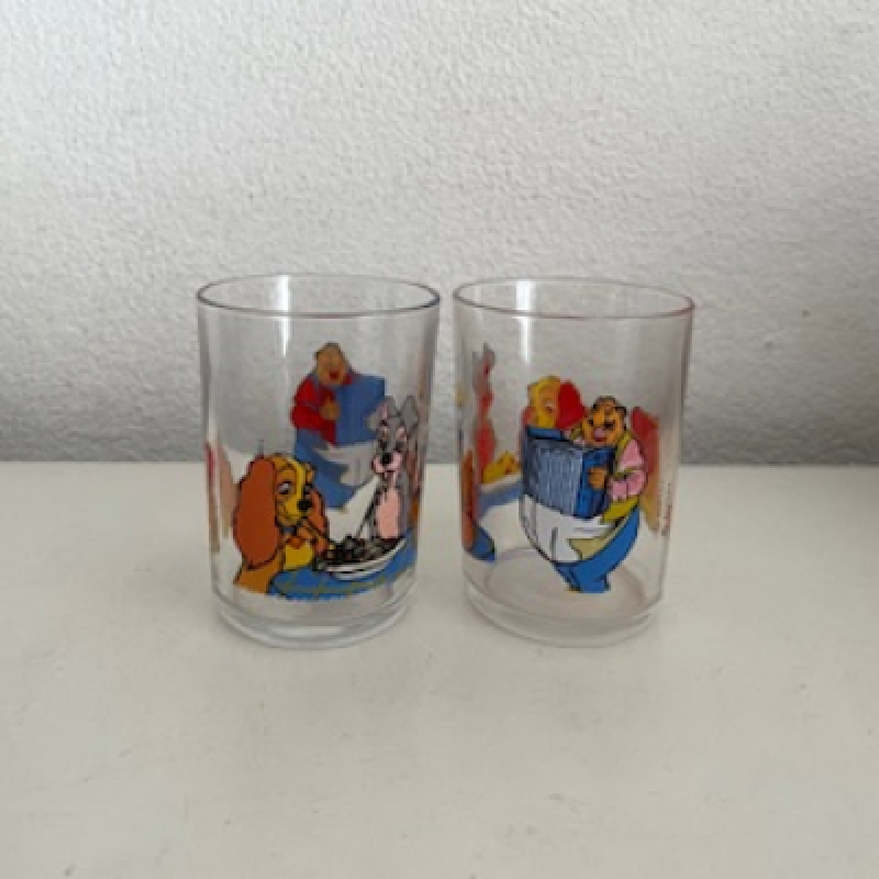 2x Lady en de Vagebond glaasjes