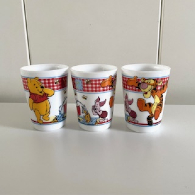 3x Winnie de Poeh glazen