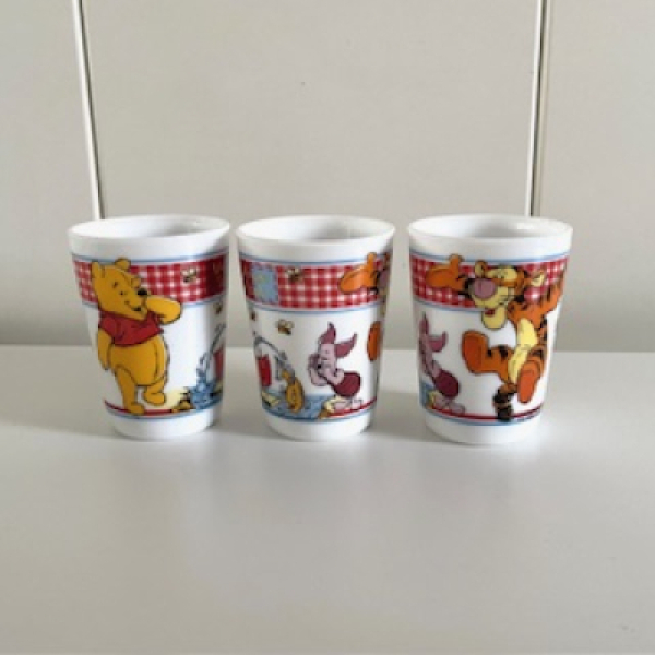 3x Winnie de Poeh glazen