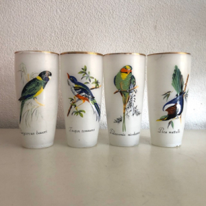 4 Bird glasses - sixties