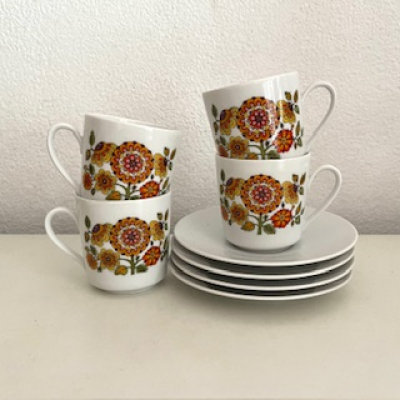 4x Seltmann kopjes en schotels