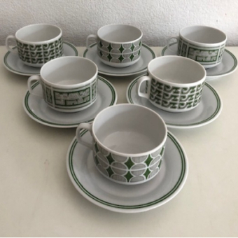 6x Mosa cups and saucers