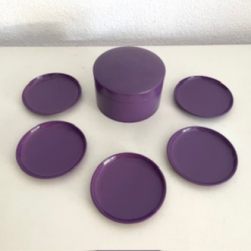 Paars melamine onderzetters