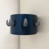 Blue coat rack with horns - L