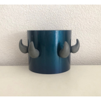 Blauwe kapstok met hoorntjes - M