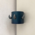 Blue coat rack with horns - M