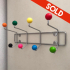 Atomic wall coat rack 8B