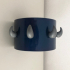 Blue coat rack with horns - L