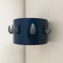 Blue coat rack with horns - L