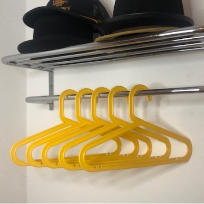 Coat hangers - yellow