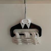 Stropdassenhanger bruin - wit