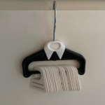 Stropdassenhanger bruin - wit