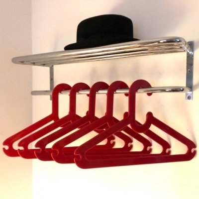 Red coat hangers