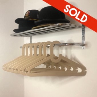 Beige coat hangers 