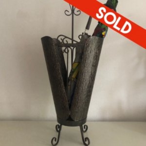 Black umbrella stand