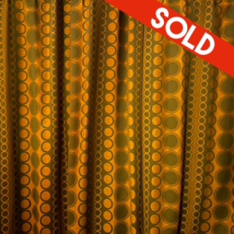 Groen oranje bollen gordijn