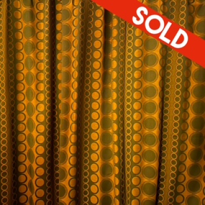 Green orange balls curtain