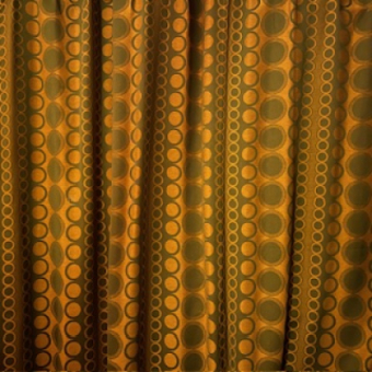 Green orange balls curtain