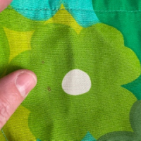 Green blue flowers curtain