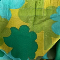 Green blue flowers curtain
