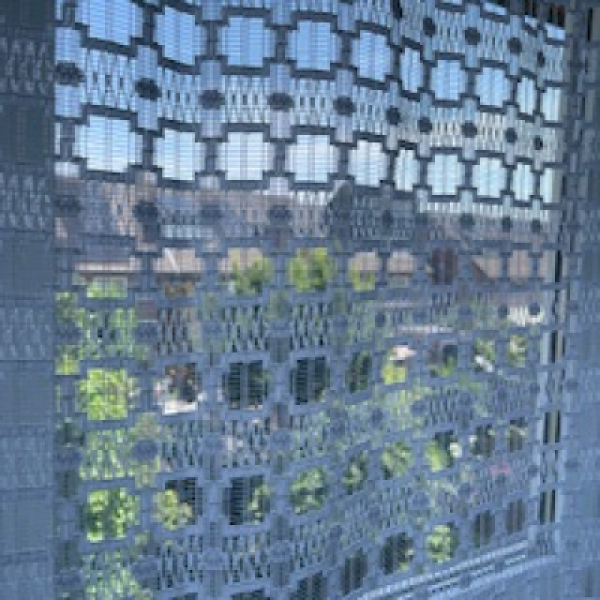 Funky blok stip vitrage 1-2