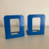 Blue plastic bookends