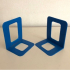 Blue plastic bookends